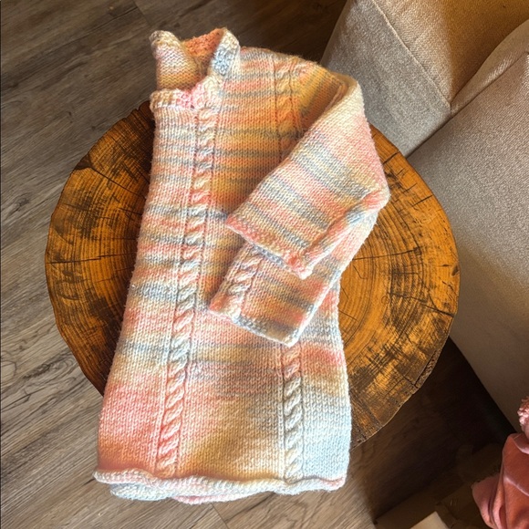 Other - 25..) Thrifted Toddler Handmade Sweater Pastel